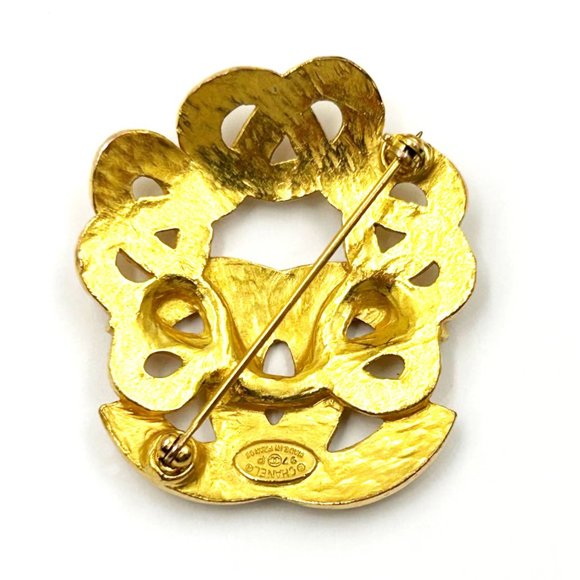 Chanel Vintage Gold Plated CC Twisted Small Brooch - Picture 3 of 3